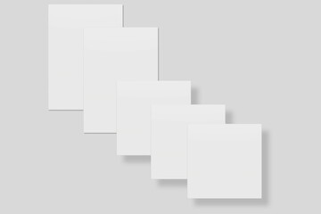 Fototapeta premium Blank paper for mockup. 3D Render. 