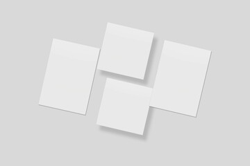 Blank paper for mockup. 3D Render.	