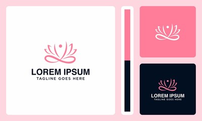 simple yoga lotus logo