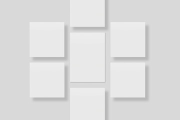 Blank paper for mockup. 3D Render.	