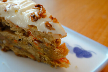 close up carrot cake