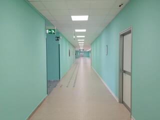 empty and clean modern hospital corridor