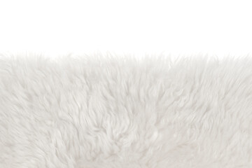 White fluffy wool texture isolated white background. natural fur texture. close-up for designers