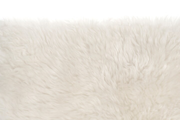 White fluffy wool texture isolated white background. natural fur texture. close-up for designers