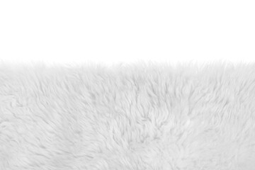 White fluffy wool texture isolated white background. natural fur texture. close-up for designers