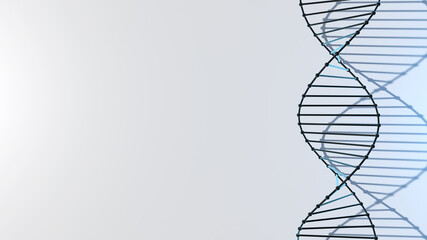 Background  science, biology and scientific research concept with copy space. 3d render illustration
