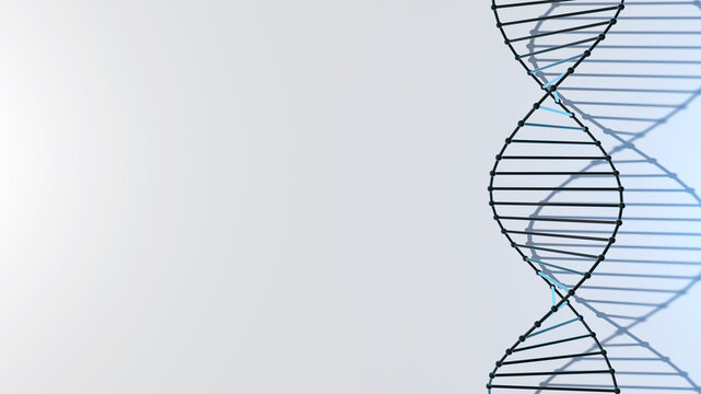 Background  science, biology and scientific research concept with copy space. 3d render illustration