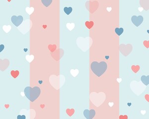 Cute heart bokeh art pastel background