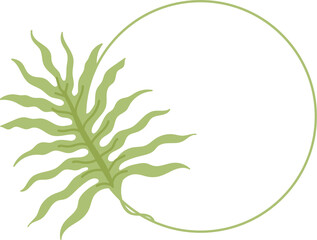 circle leaf frame