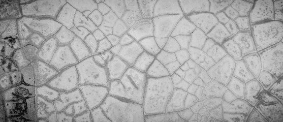 Old cracked gray cement wall texture background well editing text present on free space broken peeling backdrop