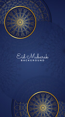 Eid ramadan mubarak background for social media stories template banners. Arabic islamic middle east lantern moon crescent mosque design for social media template