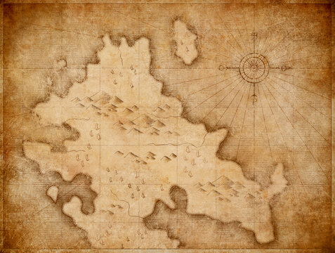 ancient abstract medieval nautical map background