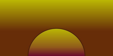 Gradient wallpaper, color gradient yellow with semi-circle