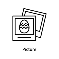 Picture vector Outline Icon Design illustration. Easter Symbol on White background EPS 10 File