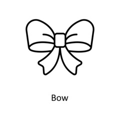 Bow vector Outline Icon Design illustration. Easter Symbol on White background EPS 10 File