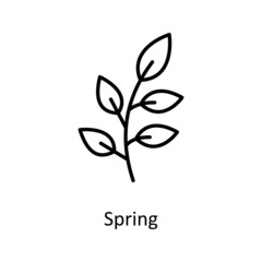 Spring vector Outline Icon Design illustration. Easter Symbol on White background EPS 10 File