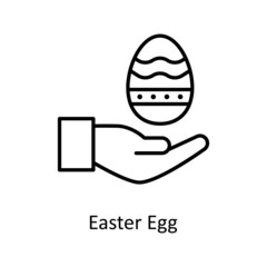 Easter Egg vector Outline Icon Design illustration. Easter Symbol on White background EPS 10 File