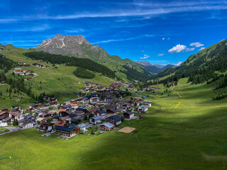 View to the Village of Lech, Austria
