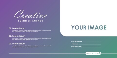 Obraz premium Creative Business banner for social media post template themed business agency premium vector design