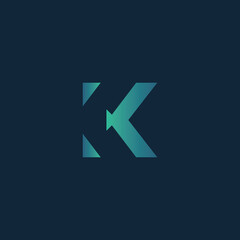 Initial Letter K logo vector design template