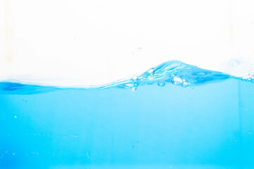 water, close-up of water splashes, white background