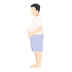 Fototapeta premium ウエストが気になる男性