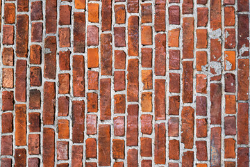 Ściana z czerwonej cegły tekstura