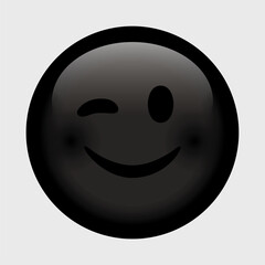 Vector emoji. Smiling face. Smile vector emoji. Happy emoticon. Cute emoticon isolated on white background.