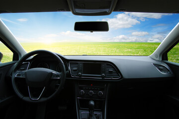 Obraz na płótnie Canvas Inside the car view