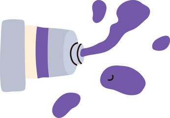Paint Tube Colored Illustration