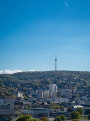 Skyline of Stuttgart with television tower
