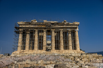 Beautiful shot of the ruins of Parthenon