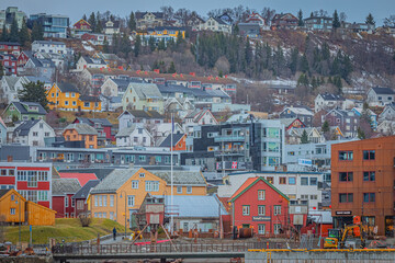 Tromso Bridge, Tromso is a city in Tromso Municipality in Troms og Finnmark county, Norway