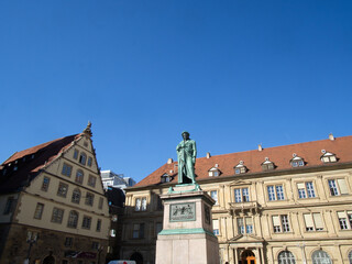 Obraz premium Famous Schillerplatz in Stuttgart Germany