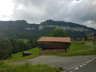 mountain village in the mountains Swiss © Marcin