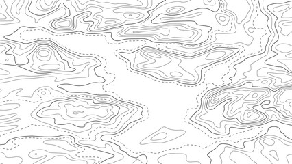 Topographic map background. Grid map. Pattern of contour lines. Abstract vector illustration.