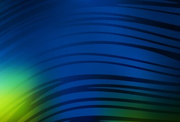 Dark Blue, Green vector pattern with wry lines.