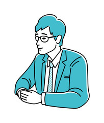 とある窓口で相談を受けるビジネスパーソン