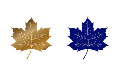 Maple Leaf canadian symbol golden coin 3d illustration