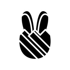 Rabbit vector Solid Icon Design illustration. Easter Symbol on White background EPS 10 File