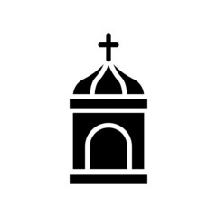 Church vector Solid Icon Design illustration. Easter Symbol on White background EPS 10 File