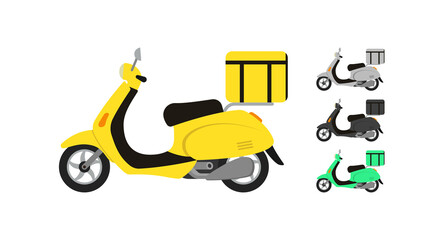 Food Delivery Scooter Box vector