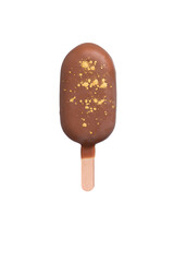 Ice cream, ice cream, colored ice cream, chocolate ice cream, photographed ice cream on a white background, ice cream on a wooden stick, ice cream on a stick, ice cream with chocolate coating