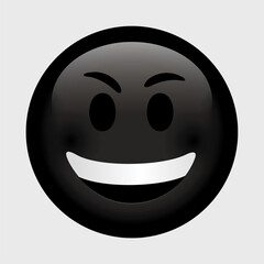 Fototapeta premium Vector emoji. Smiling face. Smile vector emoji. Happy emoticon. Cute emoticon isolated on white background.