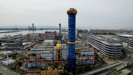 大阪市此花区 舞洲をドローンで空撮