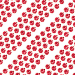 Watercolor seamless pattern Juicy ripe pomegranates