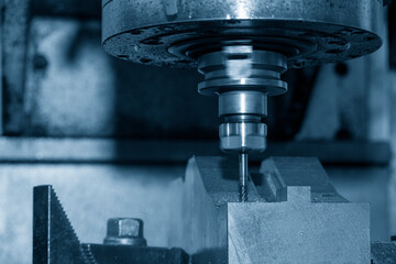 The press die manufacturing process by CNC milling machine with ball end mill tool.