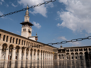 Omawi Mosque in the old district of city of Syria, Damascus