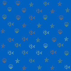 holliday  pattern, fish pattern, color texture background