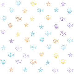 holliday  pattern, fish pattern, color texture background